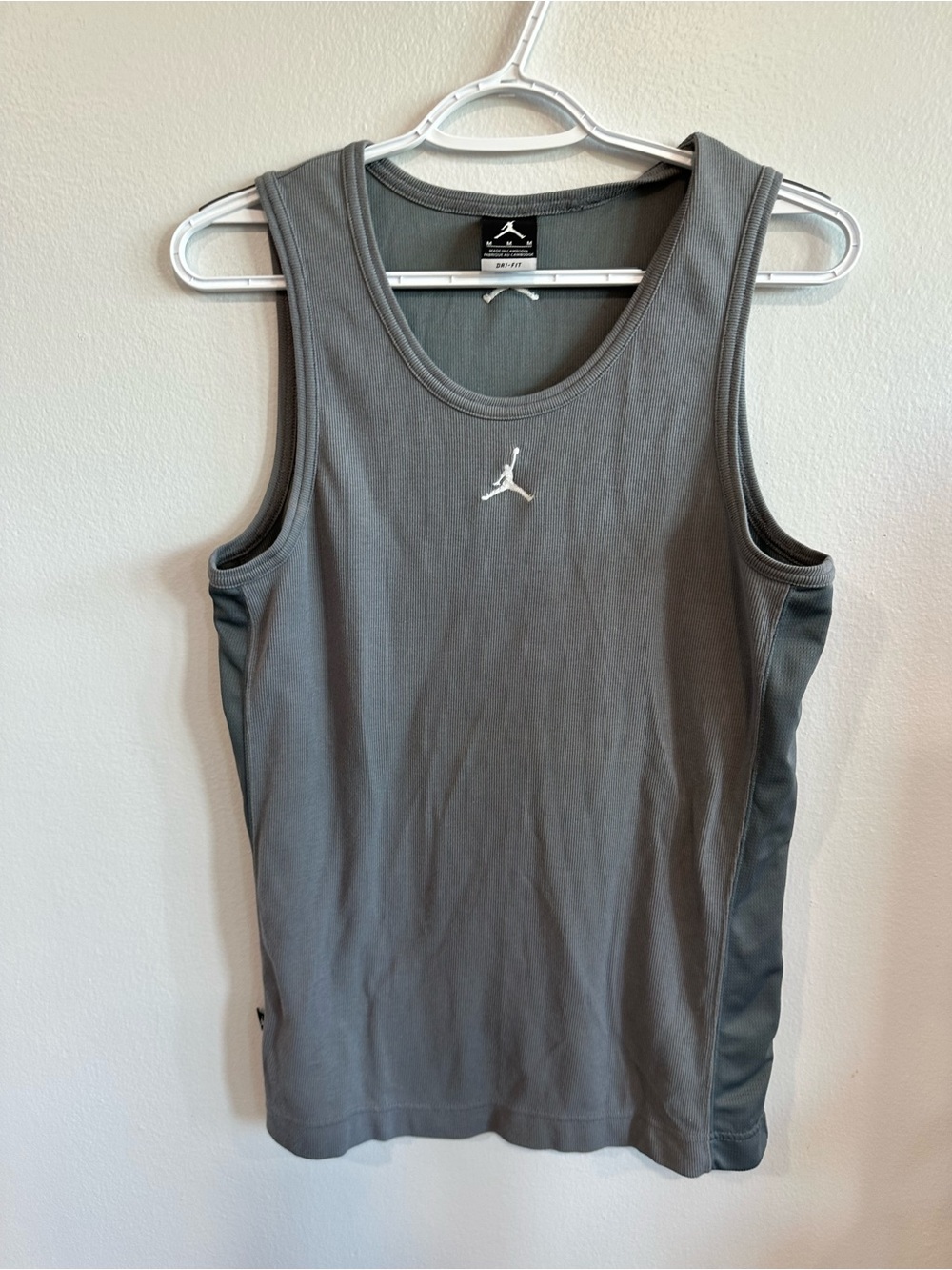 Jordan Dri-FIT Gray Ribbed Tank Top Jumpman Men’s M